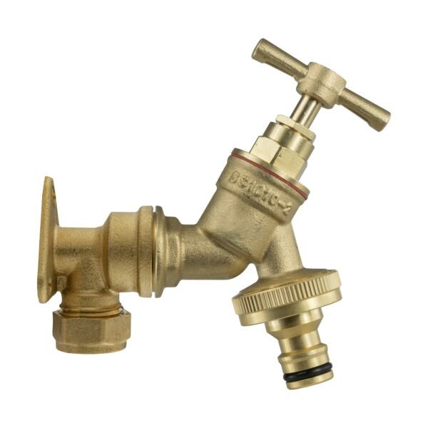 15mm Brass Wall Flange Kit with Brass Quick Connect Tap Home & Garden Free Shipping 5