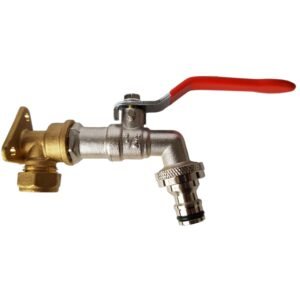 15mm Brass Wall Flange Kit with Quick Connect Lever Tap Home & Garden Free Shipping