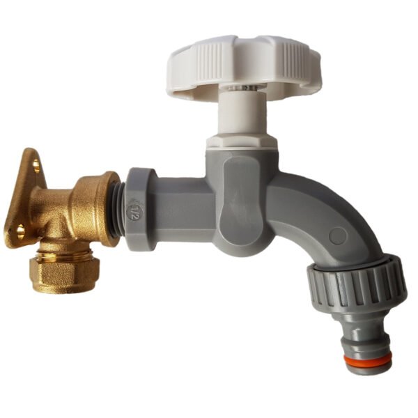 15mm Brass Wall Flange Kit with Grey Dial Tap Home & Garden Free Shipping 5