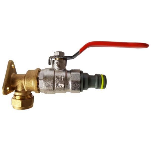 15mm Brass Wall Flange Kit with Lever Valve + Click Lock Home & Garden Free Shipping 5