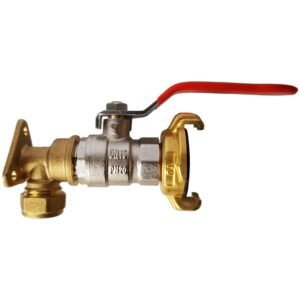 15mm Brass Wall Flange Kit with Lever Valve + Geka Home & Garden Free Shipping
