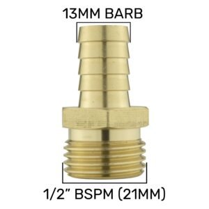 Brass Straight Joiner 13mm – 1/2″ BSPM Home & Garden Free Shipping