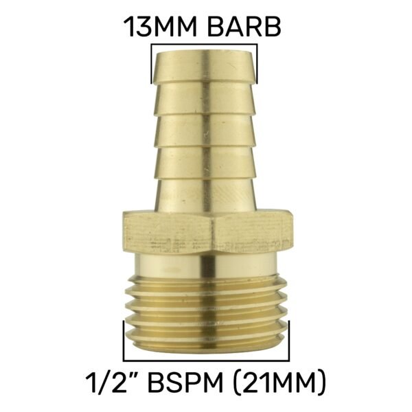 Brass Straight Joiner 13mm – 1/2″ BSPM Home & Garden Free Shipping 5