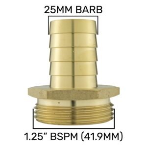 Brass Straight Joiner 25mm – 1.25″ BSPM Home & Garden Free Shipping