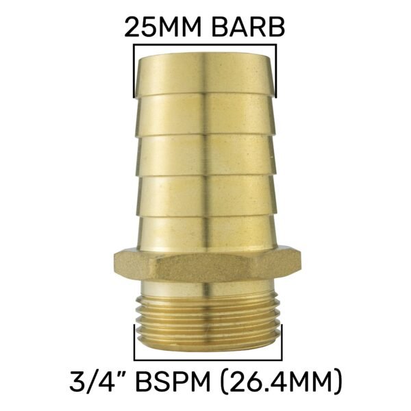 Brass Straight Joiner 25mm – 3/4″ BSPM Home & Garden Free Shipping 5