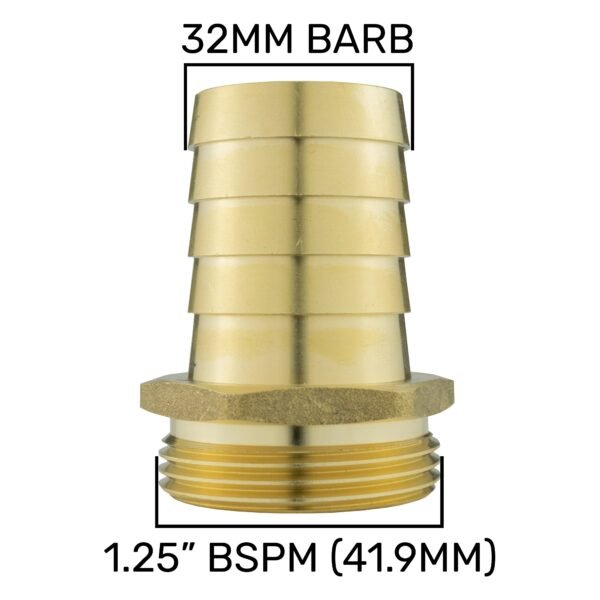 Brass Straight Joiner 32mm – 1.25″ BSPM Home & Garden Free Shipping 5