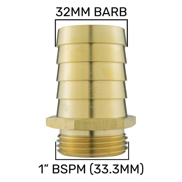 Brass Straight Joiner 32mm – 1″ BSPM Home & Garden Free Shipping 5