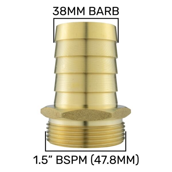 Brass Straight Joiner 38mm – 1.5″ BSPM Home & Garden Free Shipping 5