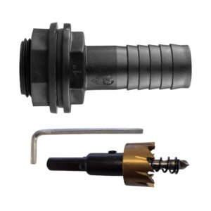 Tank Connector with Washer & Nut 1″BSPM – 1″ Barb and Drill Home & Garden Free Shipping