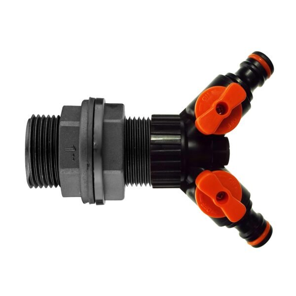 Water Butt 1” with Two Way Valved Splitter Home & Garden Free Shipping 5