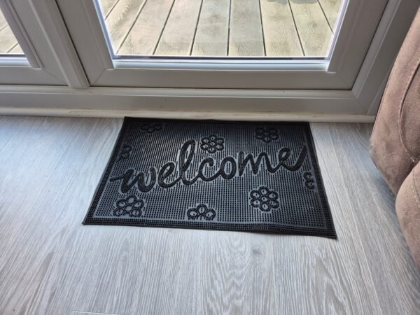 Rubber Doormat 60cm x 40cm – ‘Welcome’ (Small Flowers) Home & Garden Free Shipping 5