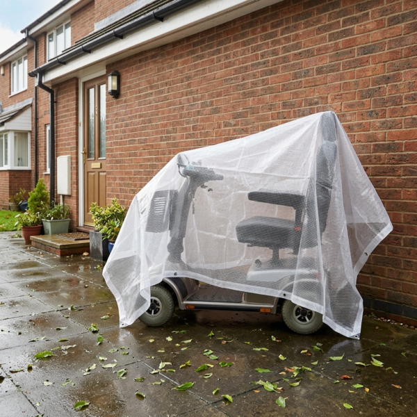 Clear extra heavy duty tarpaulin 1. 5m x 2m with 10m of 6mm bungee rope & 10 tarp clips (screw type) kit