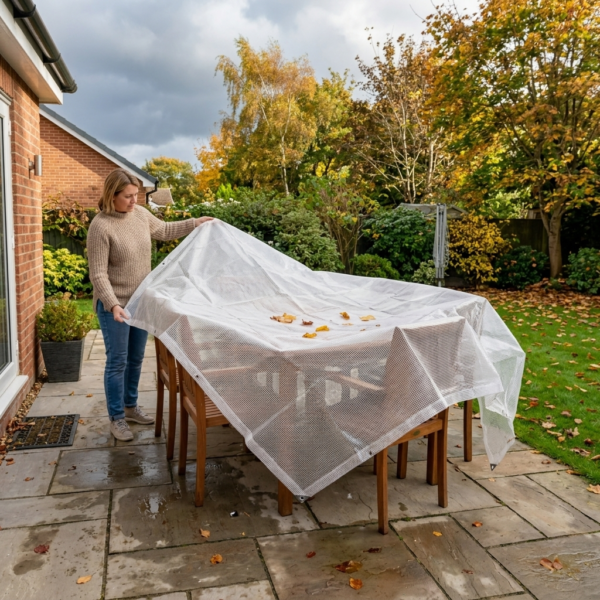 Clear extra heavy duty tarpaulin 1. 5m x 2m with 10m of 6mm bungee rope & 10 tarp clips (screw type) kit