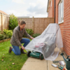 Clear extra heavy duty tarpaulin 1. 5m x 2m with 10m of 6mm bungee rope & 10 tarp clips (screw type) kit