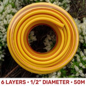 Premium Garden Hose Set Yellow Home & Garden Free Shipping