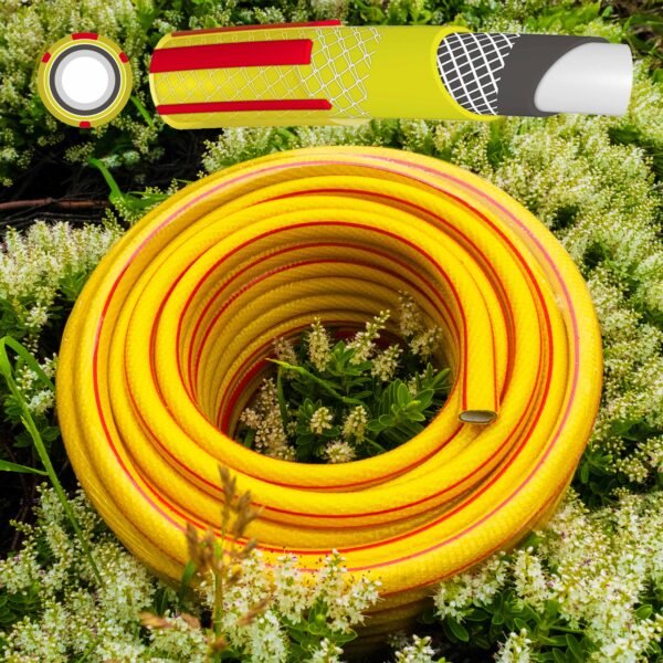 Premium Garden Hose 6-Layer 1/2″ Pipe Yellow Home & Garden Free Shipping 5