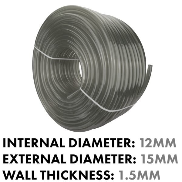 Grey Semi-Transparent PVC Pipe 12mm*15mm Home & Garden Free Shipping 5