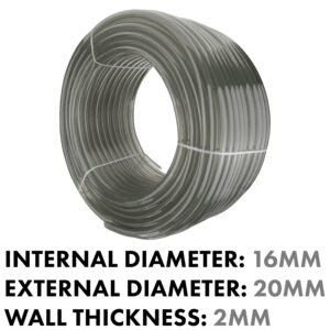 Grey Semi-Transparent PVC Pipe 16mm*20mm Home & Garden Free Shipping