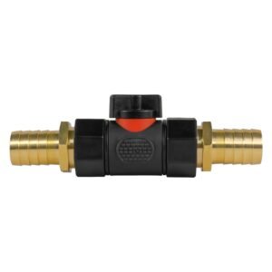 In-Line BSPF Valve with 2 x 19mm Brass Barb Connectors Home & Garden Free Shipping