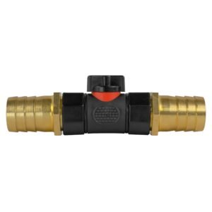 In-Line BSPF Valve with 2 x 25mm Brass Barb Connectors Home & Garden Free Shipping