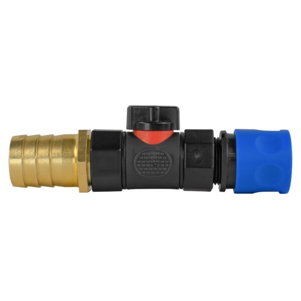 Hose Connector Blue with In-Line BSPF Valve and 25mm Brass Home & Garden Free Shipping 5