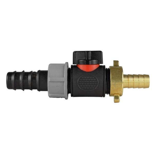 20mm Barbed Straight with In-Line BSPM Valve and 13mm Brass Home & Garden Free Shipping 5