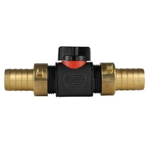 In-Line BSPM Valve with 2 x 19mm Brass Barb Connectors Home & Garden Free Shipping