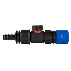 Hose Connector Blue with In-Line BSPM Valve and 16mm Barbed Home & Garden Free Shipping