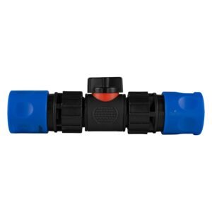 In-Line BSPM Valve with 2 x Hose Connectors Blue Home & Garden Free Shipping