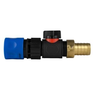 Hose Connector Blue with In-Line BSPM Valve and 19mm Brass Home & Garden Free Shipping