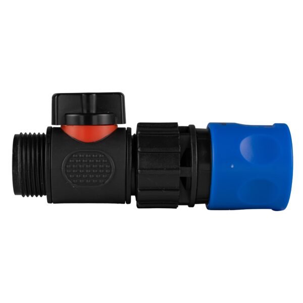 Hose Connector Blue with In-Line BSPM Threaded Valve Home & Garden Free Shipping 5