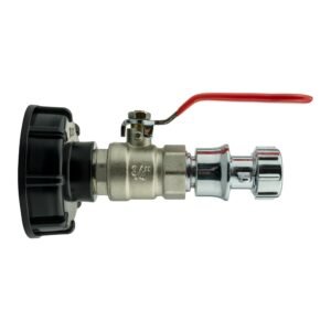 IBC 2” S60X6 Cap with Lever Valve, Click Lock and Hose Home & Garden Free Shipping