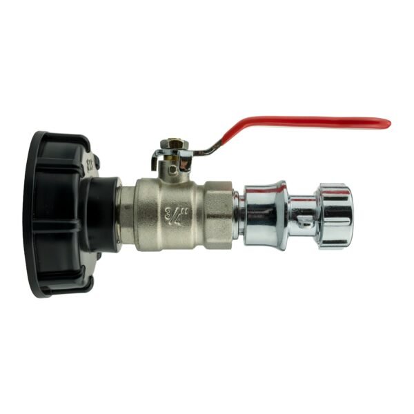IBC 2” S60X6 Cap with Lever Valve, Click Lock and Hose Home & Garden Free Shipping 5