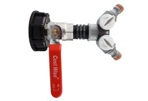 IBC 2” S60X6 Cap with Lever Valve and Two-Way Splitter WL Home & Garden Free Shipping