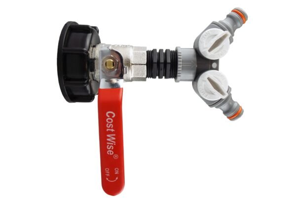 IBC 2” S60X6 Cap with Lever Valve and Two-Way Splitter WL Home & Garden Free Shipping 5
