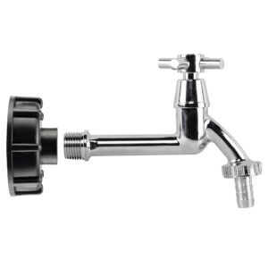 IBC 2″ S60X6 – 1/2″ BSP Cap with Extended Brass Chrome Tap Home & Garden Free Shipping