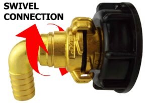 IBC 2” S60X6 Cap with Geka Type Fittings 25mm Barb Swivel Home & Garden Free Shipping