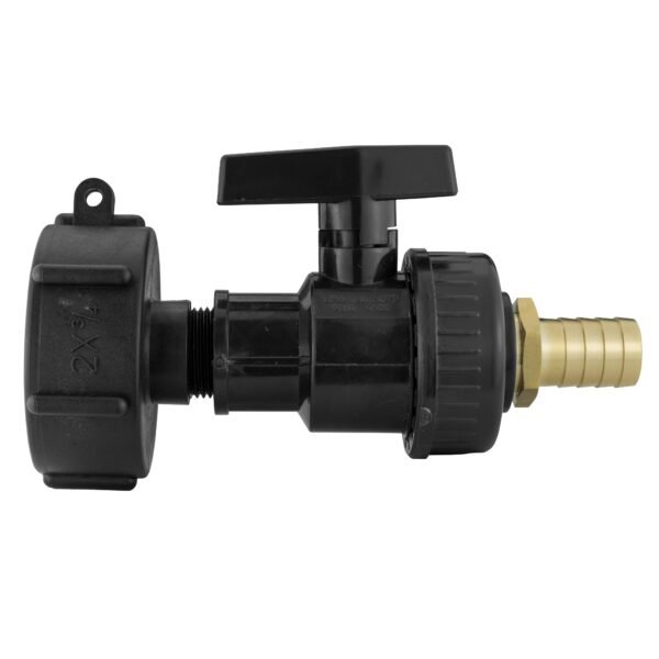 IBC 2” S60X6 Cap with Large Plastic Valve and 19mm Brass Home & Garden Free Shipping 5