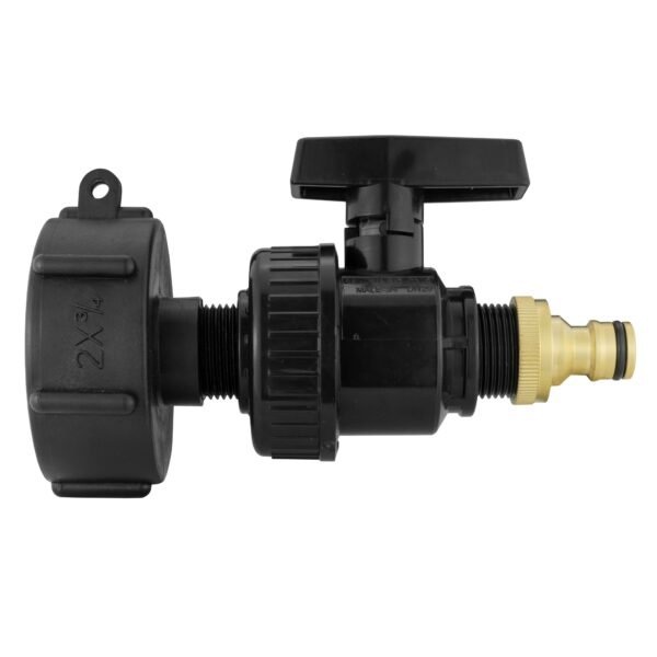IBC 2” S60X6 Cap with Large Plastic Valve and Quick Connect Home & Garden Free Shipping 5