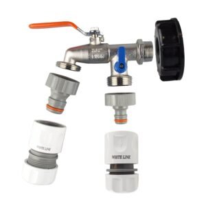 IBC 2” S60X6 Cap with Double Lever Tap, 1 x Max Flo Outlet Home & Garden Free Shipping