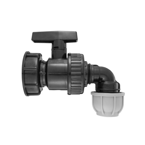 IBC 2” S60X6 Cap with Large Plastic Valve and MDPE Elbow Home & Garden Free Shipping 5