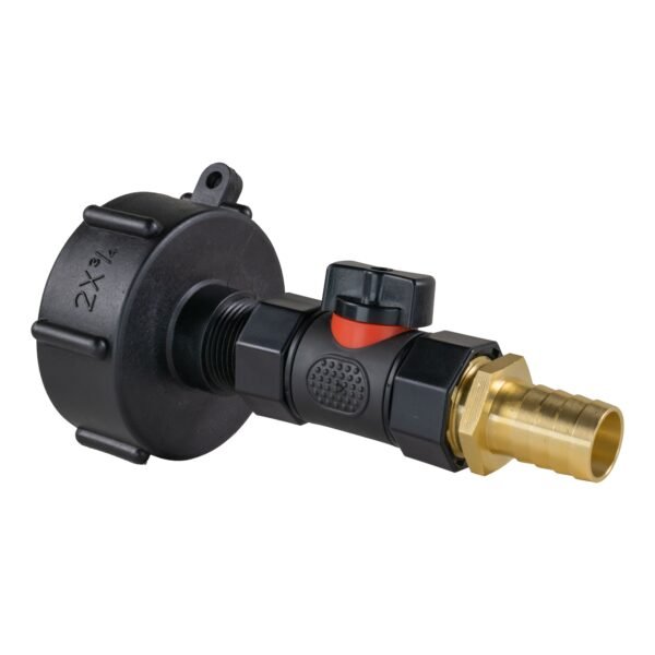 IBC 2” S60X6 Cap with In-Line BSPF Valve and 19mm Brass Barb Home & Garden Free Shipping 5