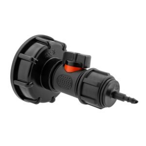 IBC 2” S60X6 Cap with In-Line BSPM Valve and 4mm Barb Micro Home & Garden Free Shipping