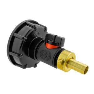 IBC 2” S60X6 Cap with In-Line BSPM Valve and 13mm Brass Barb Home & Garden Free Shipping