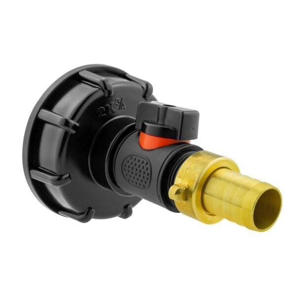 IBC 2” S60X6 Cap with In-Line BSPM Valve and 19mm Brass Barb Home & Garden Free Shipping 5