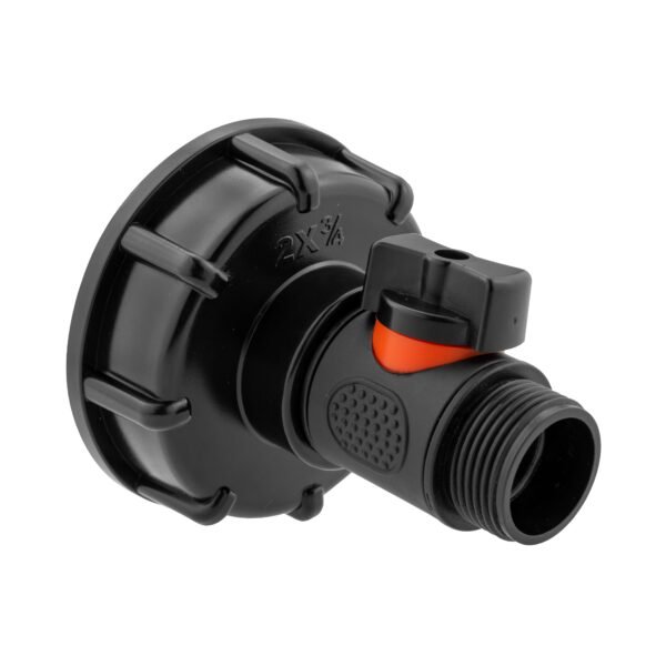 IBC 2” S60X6 Cap with In-Line BSPM Threaded Valve Home & Garden Free Shipping 5