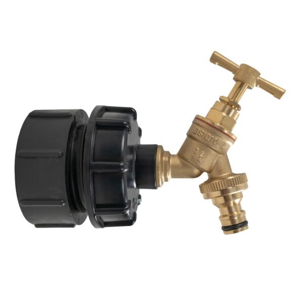 IBC 2” BSPF – S60X6 Cap with S60X6 – ½” BSPF Cap and Brass Home & Garden Free Shipping 5