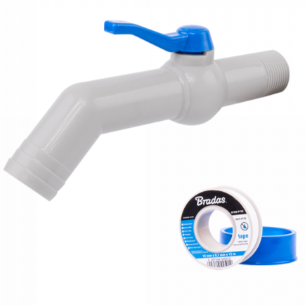 PP TAP 45 DEGREE WITH 1″BSPM INLET + PTFE TAPE Home & Garden Free Shipping 5