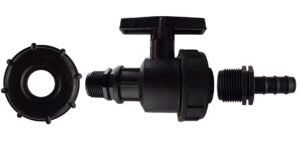 IBC 2” S60X6 Cap with Large Plastic Valve and 16mm Barbed Home & Garden Free Shipping