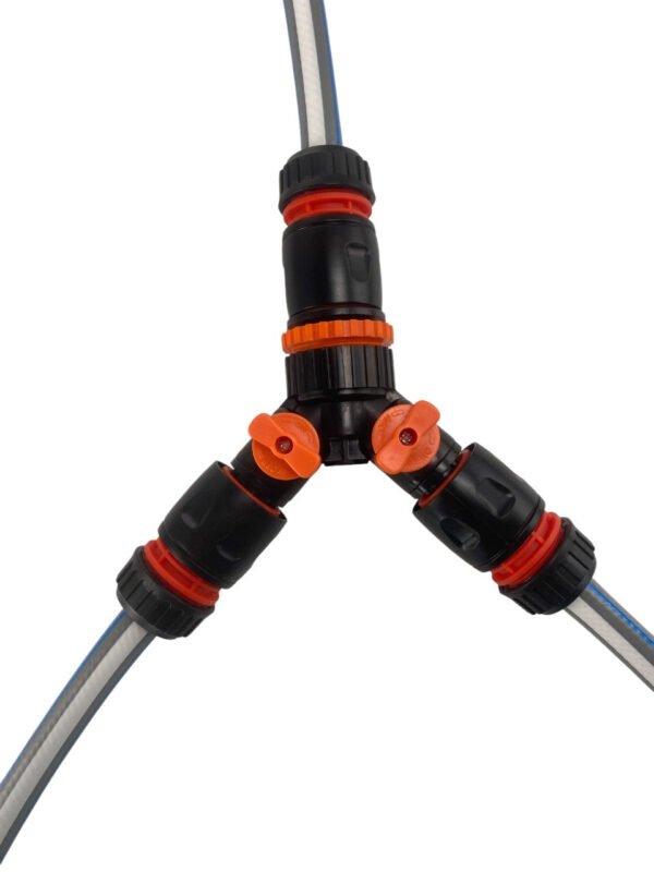 3 Way Connector Set with Valve Black/Orange Home & Garden Free Shipping 5